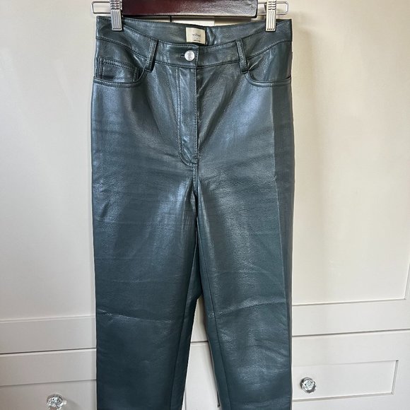 Aritzia Green Straight Leg Pants - Picture 6 of 15